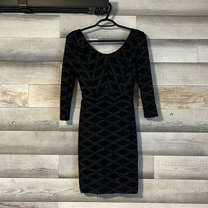 Eclipse Black Sparkly Bodycon Dress